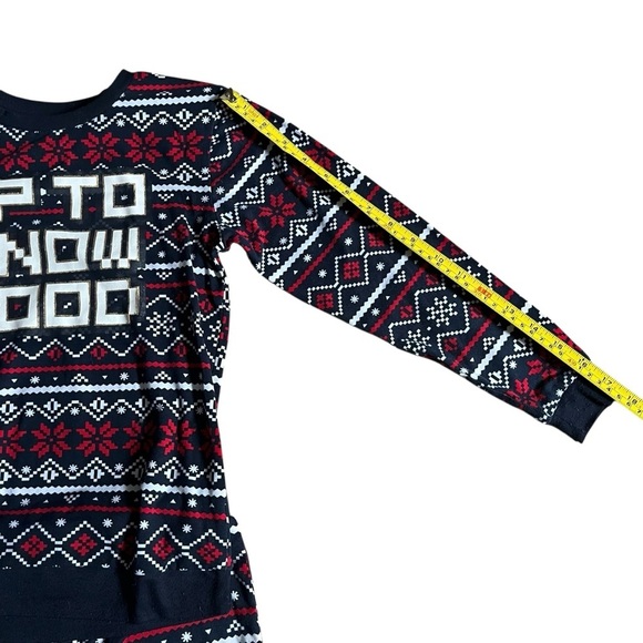 Boys Holiday Pajama Set Size 10 Winter – Red Navy Fair Isle Christmas PJs - Picture 3 of 8